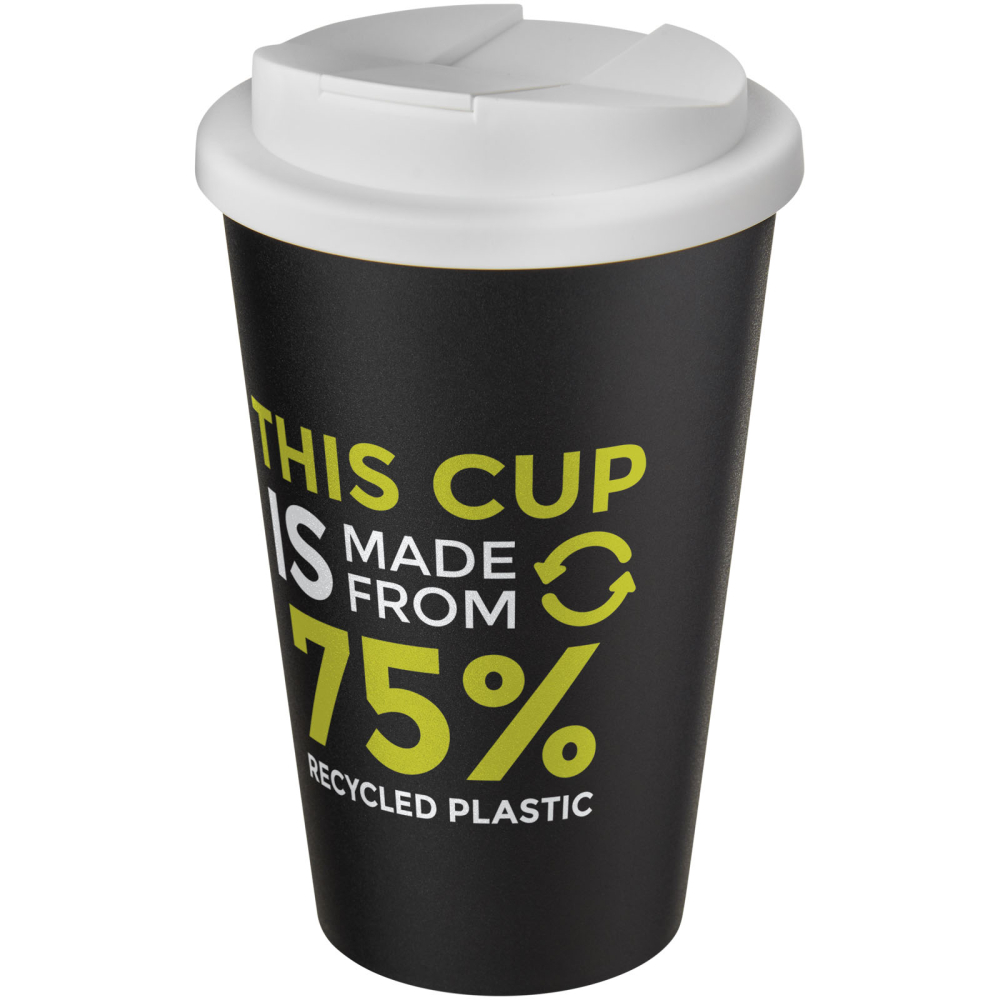 Double-Walled Recycled Plastic Tumbler with Spill-Proof Lid - Kirkdale