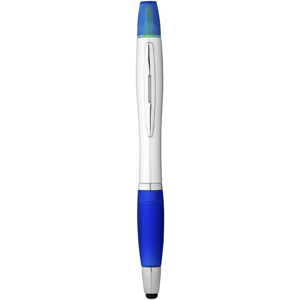 Stylus Ballpoint Pen with Highlighter and Soft Touch Grip - Charlecote