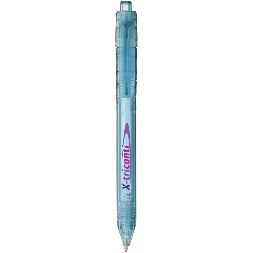 This is a ballpoint pen made from recycled PET, a type of plastic, in Vancouver. - Erith