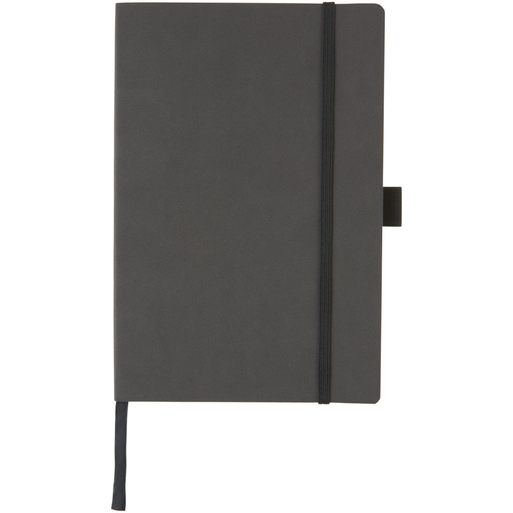 Soft Touch Cover Notebook with Elastic Closure and Document Pocket - York