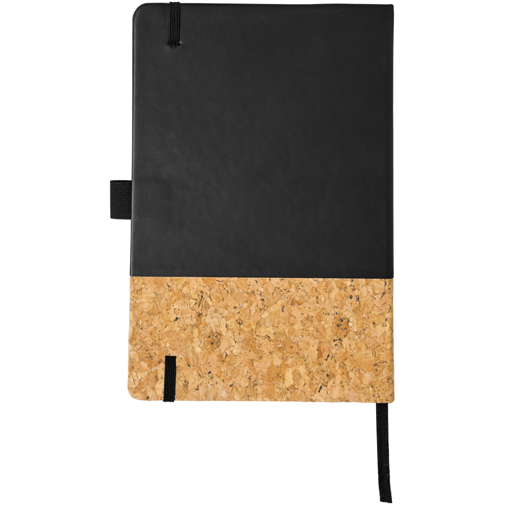 Elegante cuaderno de tapa dura tamaño A5 con parte inferior de PU - El Real de la Jara