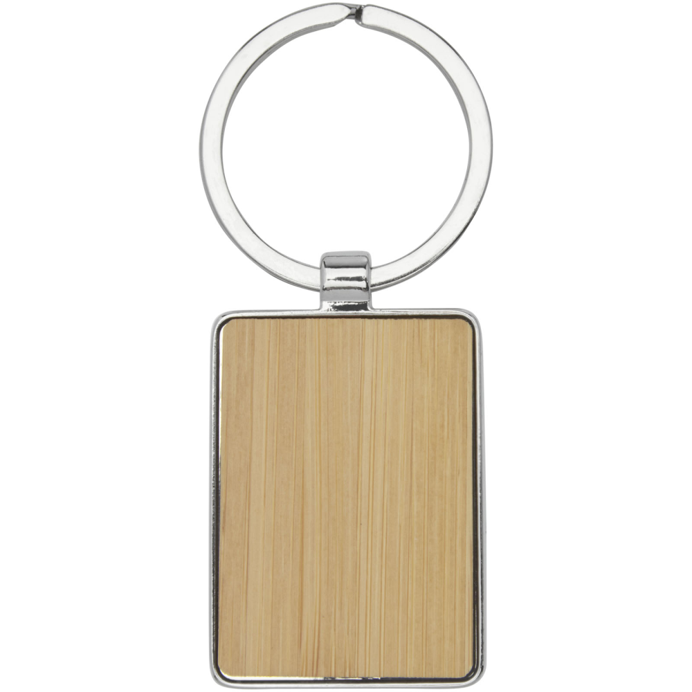 Porte-clés rectangulaire en bambou