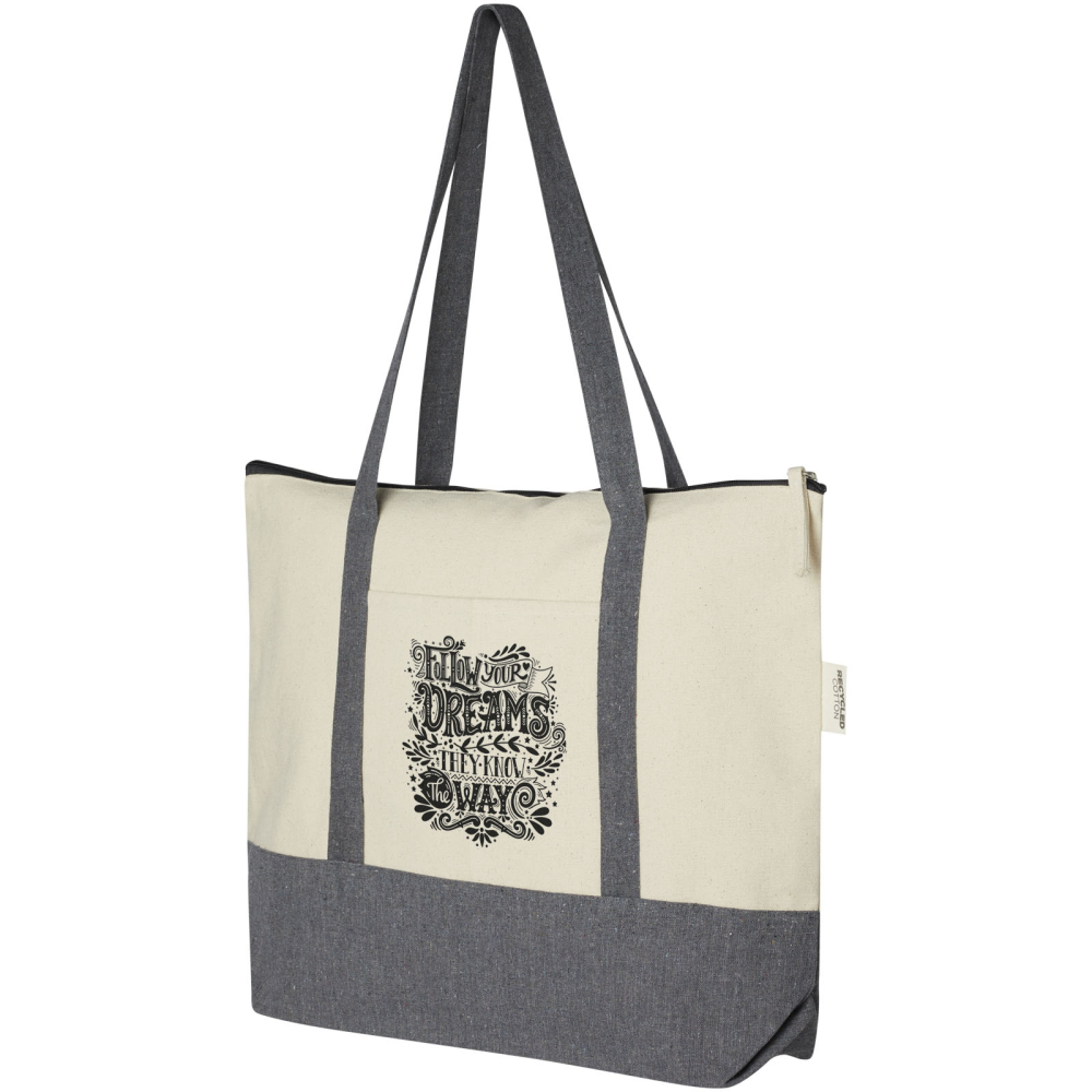 Repose 320 g/m² Recycled Cotton Zippered Tote - Irby