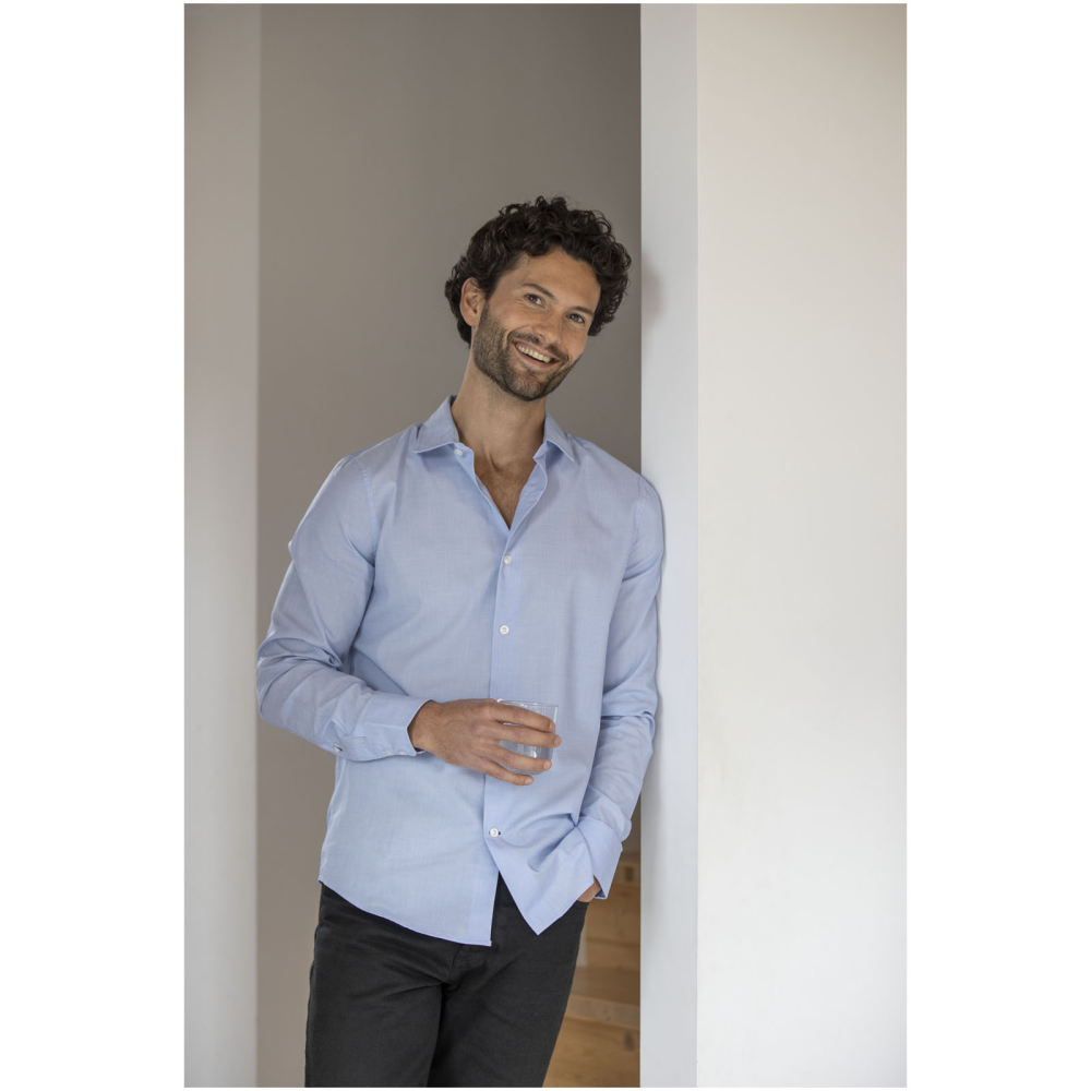 Men's Cuprite Long Sleeve Shirt Made of Certified Organic Material (GOTS) - Coleford