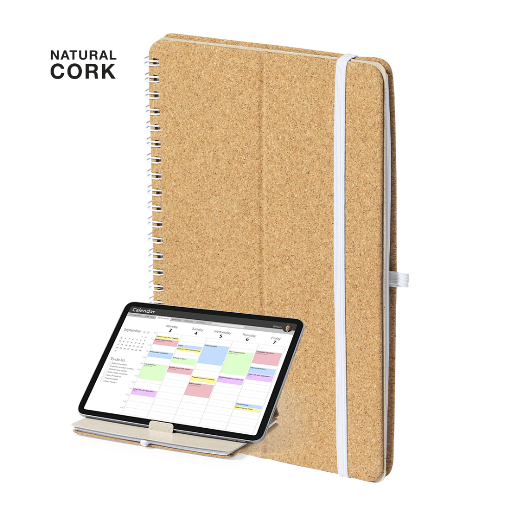 Natural Cork and Wheat Straw Ring Binder Notebook - Westgate-on-Sea