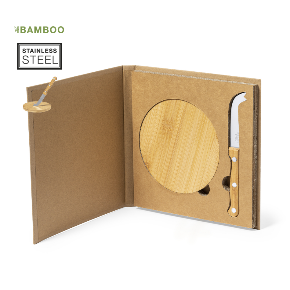 Set per formaggi in bambù e acciaio inossidabile - Zelbio