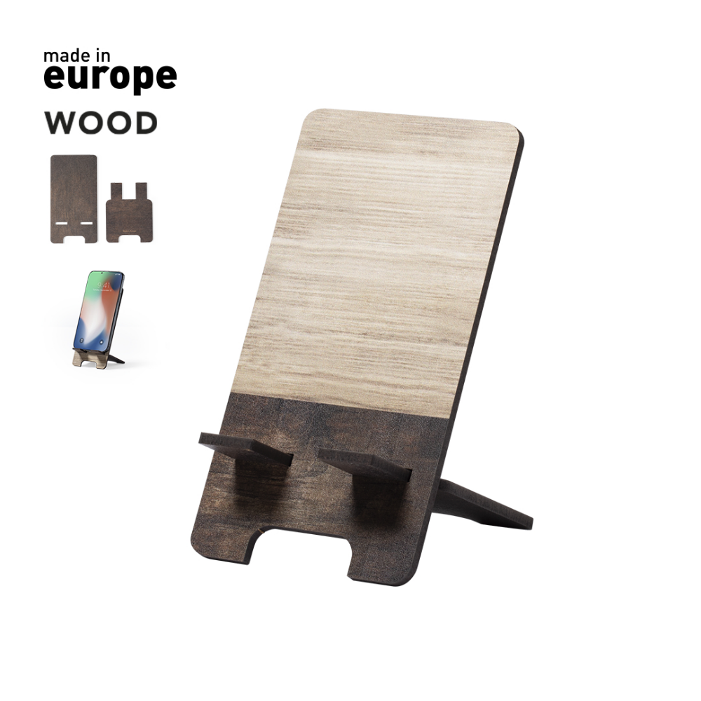 Bicolor Natural Wood Smartphone Holder - Ledbury