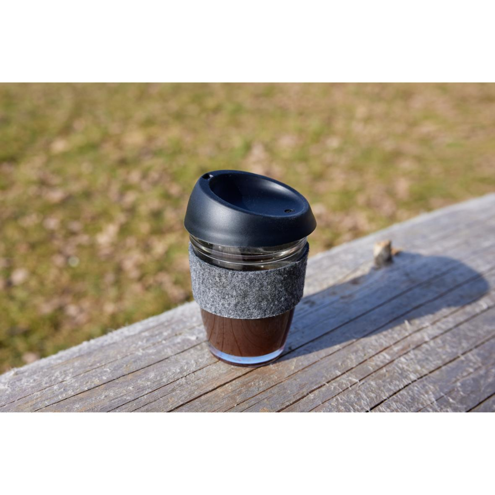 Borosilikatglas Kaffeetasse mit Silikondeckel - Hohenberg an der Eger 
