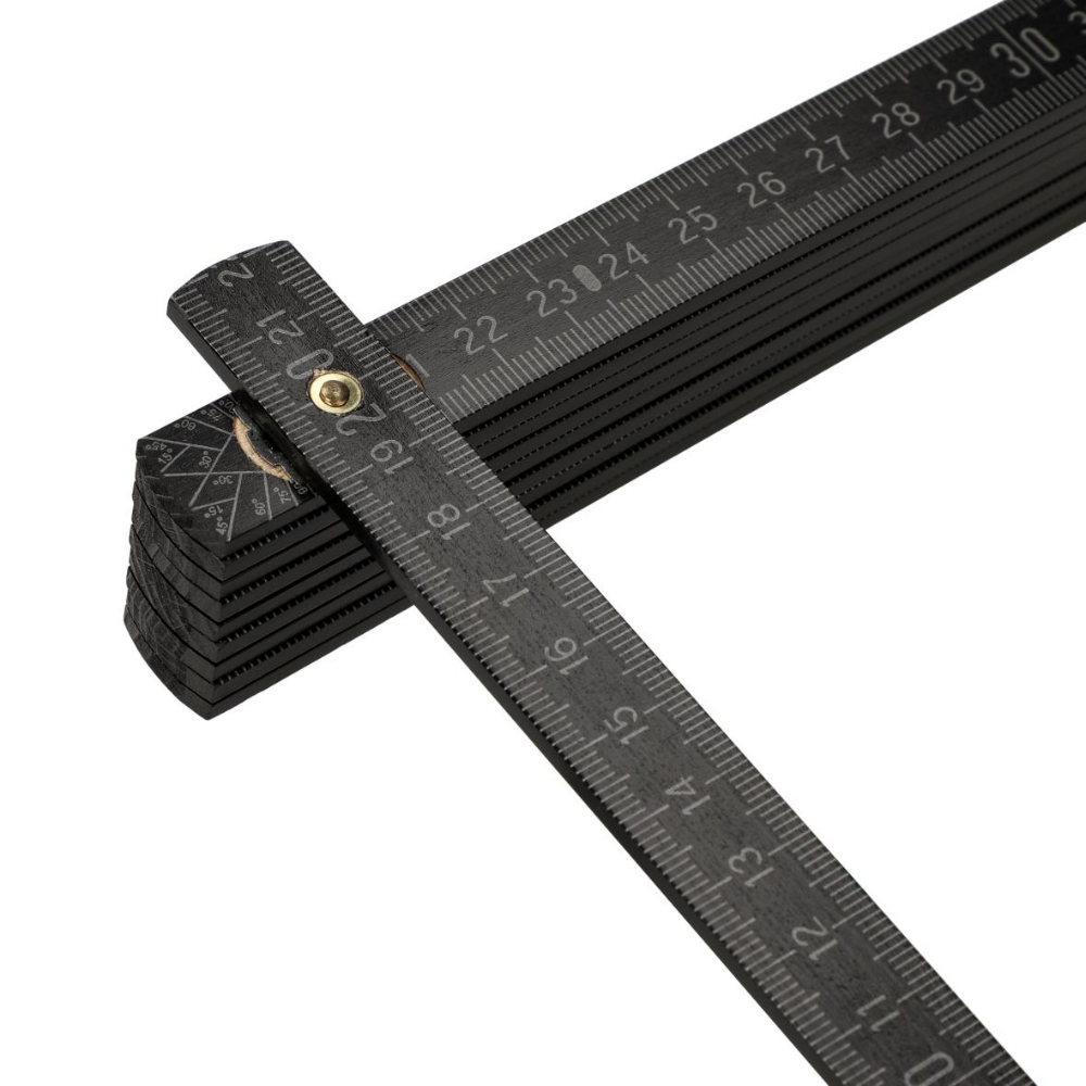 Beech Wood Folding Ruler with Metallic Joints - Exeter