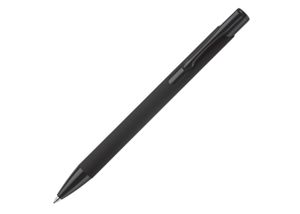 Ballpoint pen with rubberized matte metal - Godshill