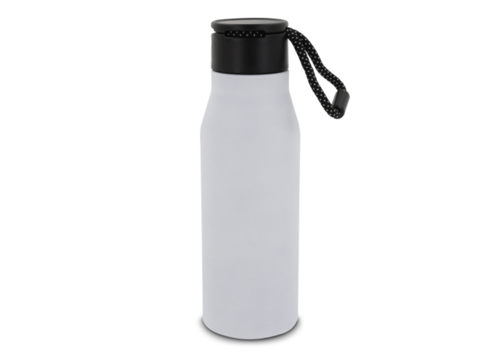 A thermal bottle with double walls and a rope for easy carrying - Ripon