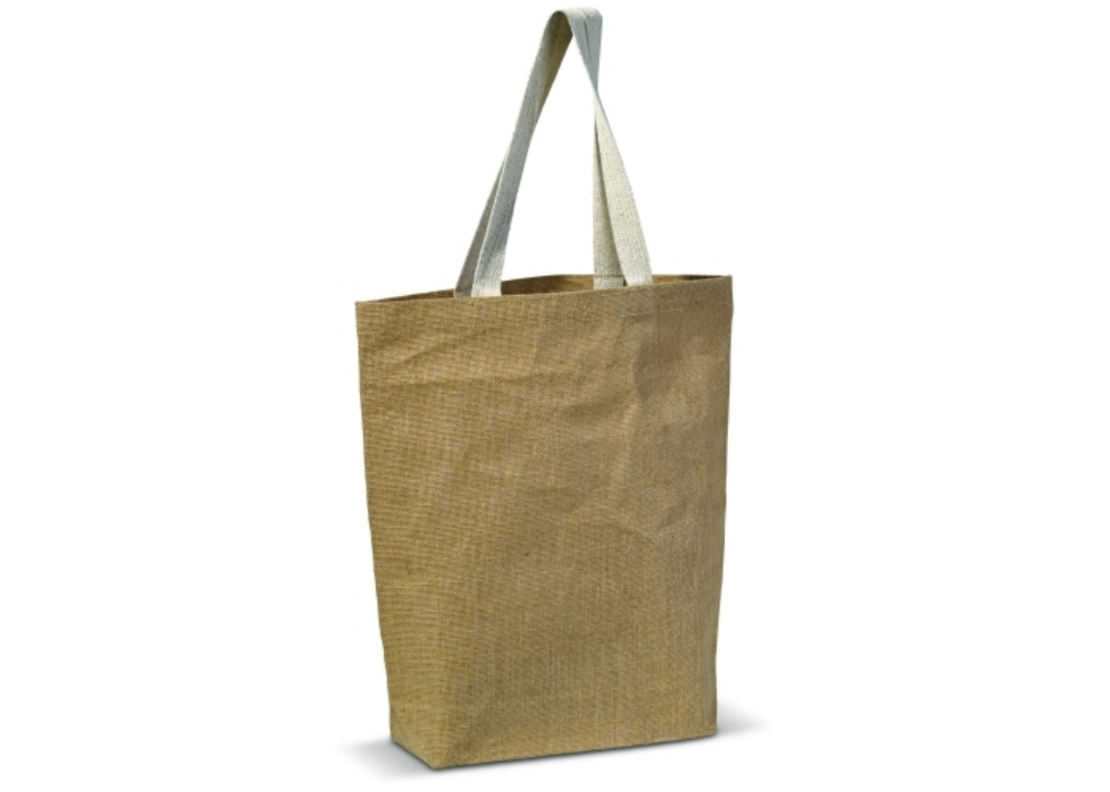 Sustainable Jute Shoulder Bag with Canvas Handles - Mere