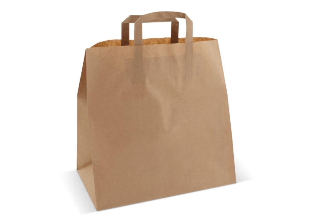Kraft paper bag with paper handles, certified by FSC and made in Europe - Fawley