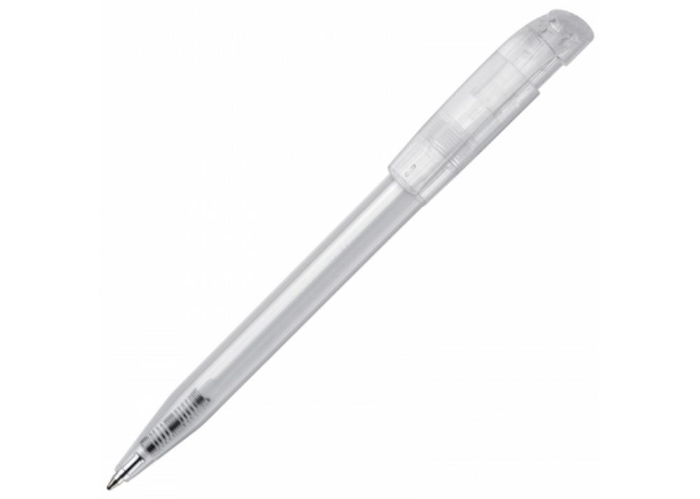 Bolígrafo de bola transparente S45 con clip en forma de lazo - Aguilón