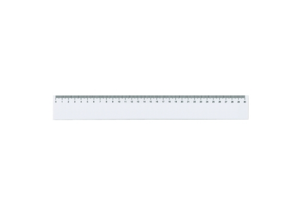 White Synthetic 30cm Ruler - Duckinfield