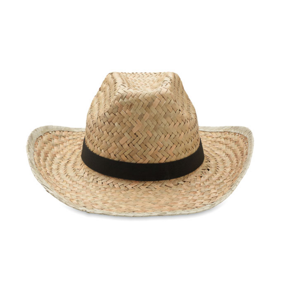 Natural Straw Cowboy Hat with Polyester Band - Adstone