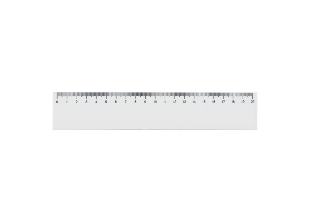 White Synthetic 20cm Ruler - Great Chart