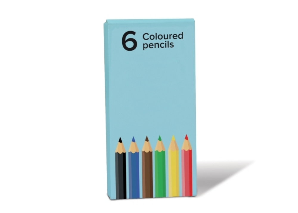 Lapices de Colores Cortos en Caja de Cartón Personalizable - Badajoz