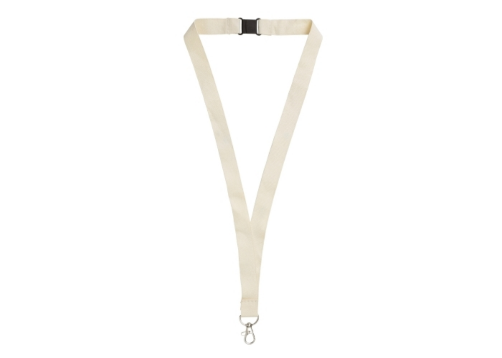 Organic Cotton Lanyard with Metal Clip and Safety Connection - Ashby-de-la-Zouch
