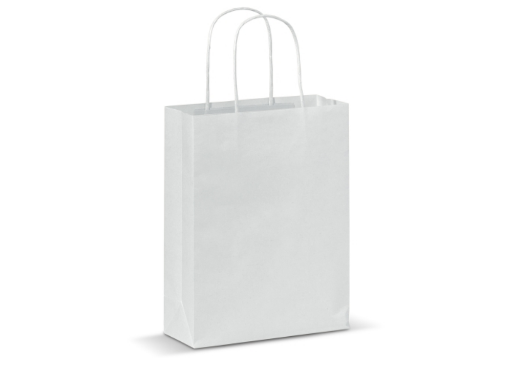 Kraft paper bag with twisted paper handles, certified by the Forest Stewardship Council - Falkland