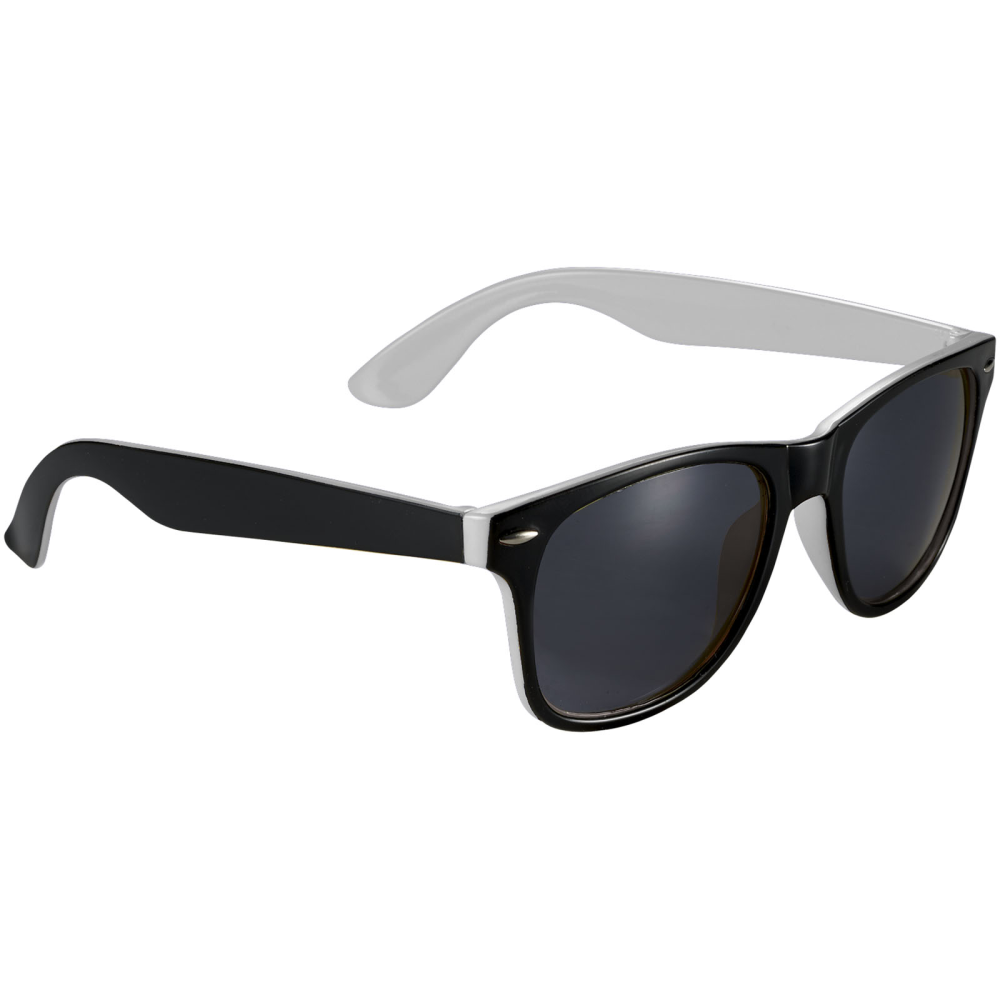 Retro Design Two-Tone Color Pop-Up Finish Sunglasses - Wick