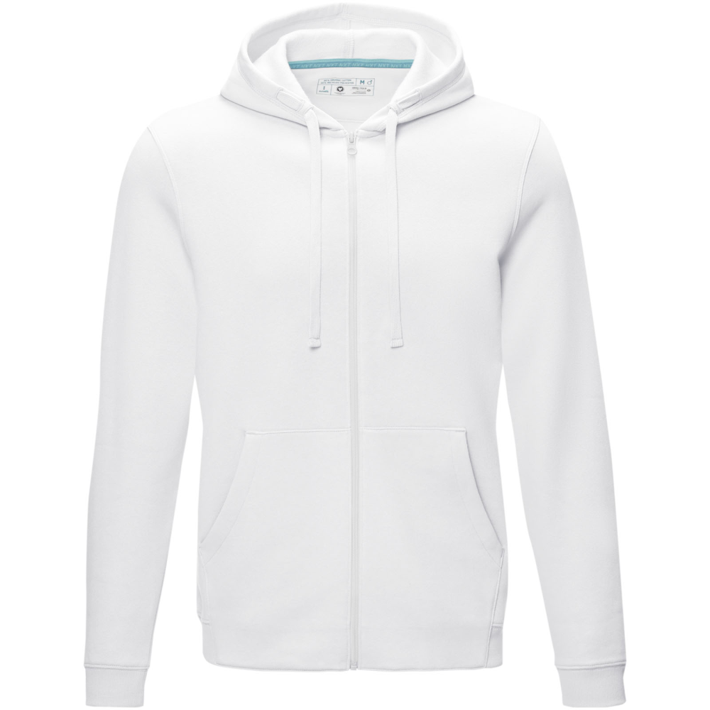This full zip hoodie for men is made of GRS recycled and GOTS organic ruby materials. - Garstang