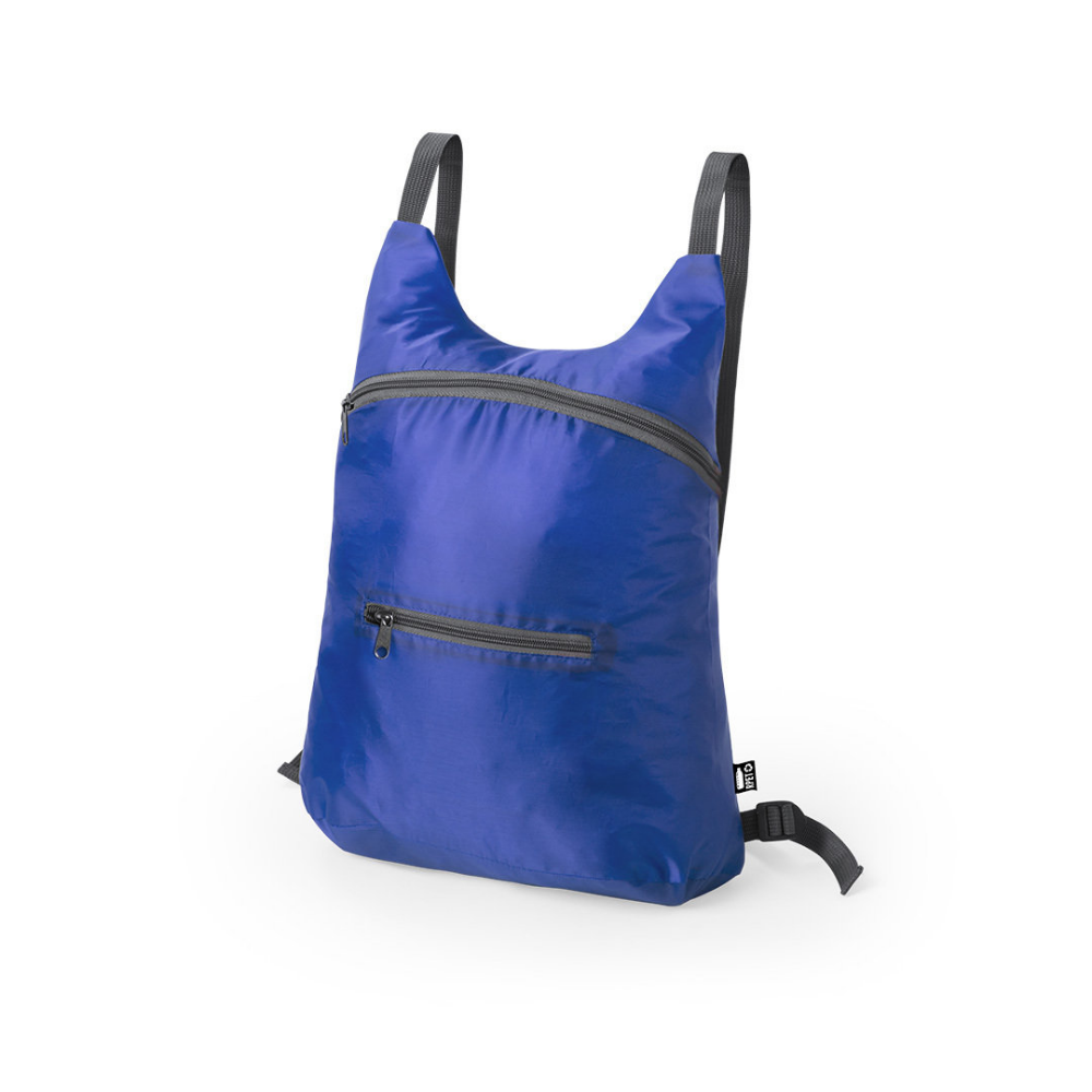 Eco-Friendly RPET Polyester Foldable Backpack - Swindon