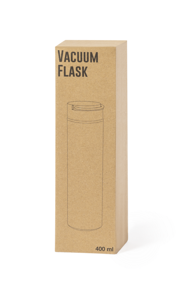 Thermal bottle with infuser and a bamboo finish, featuring double wall construction for insulation - Challock