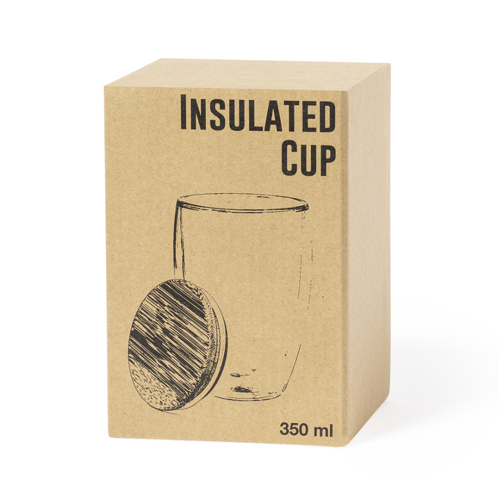 Borosilicate Glass Thermal Cup with Bamboo Lid - Cowden