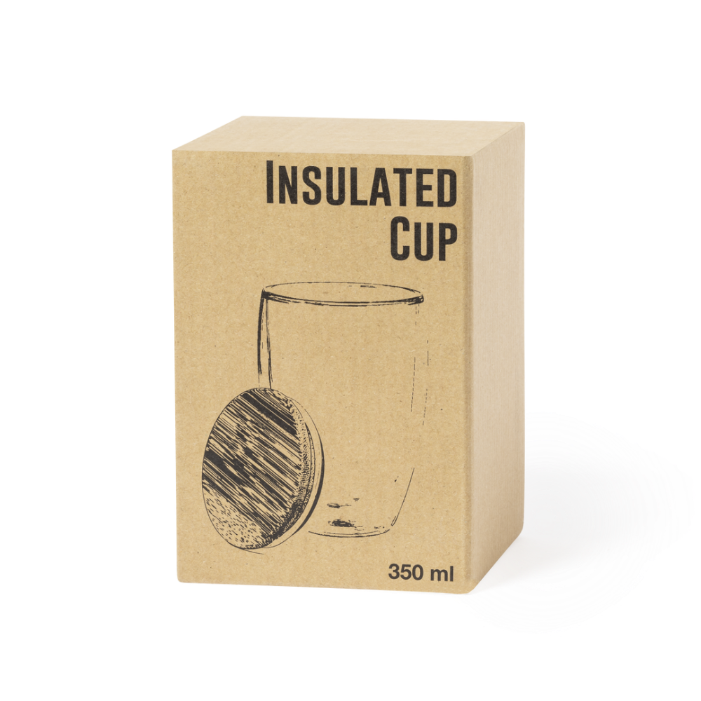 Borosilicate Glass Thermal Cup with Bamboo Lid - Cowden