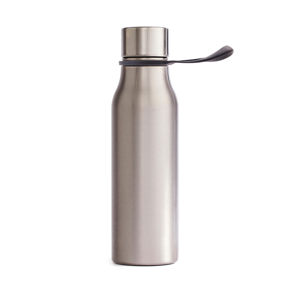 This is a sleek steel water bottle from the brand Aylesbury. - Bootle