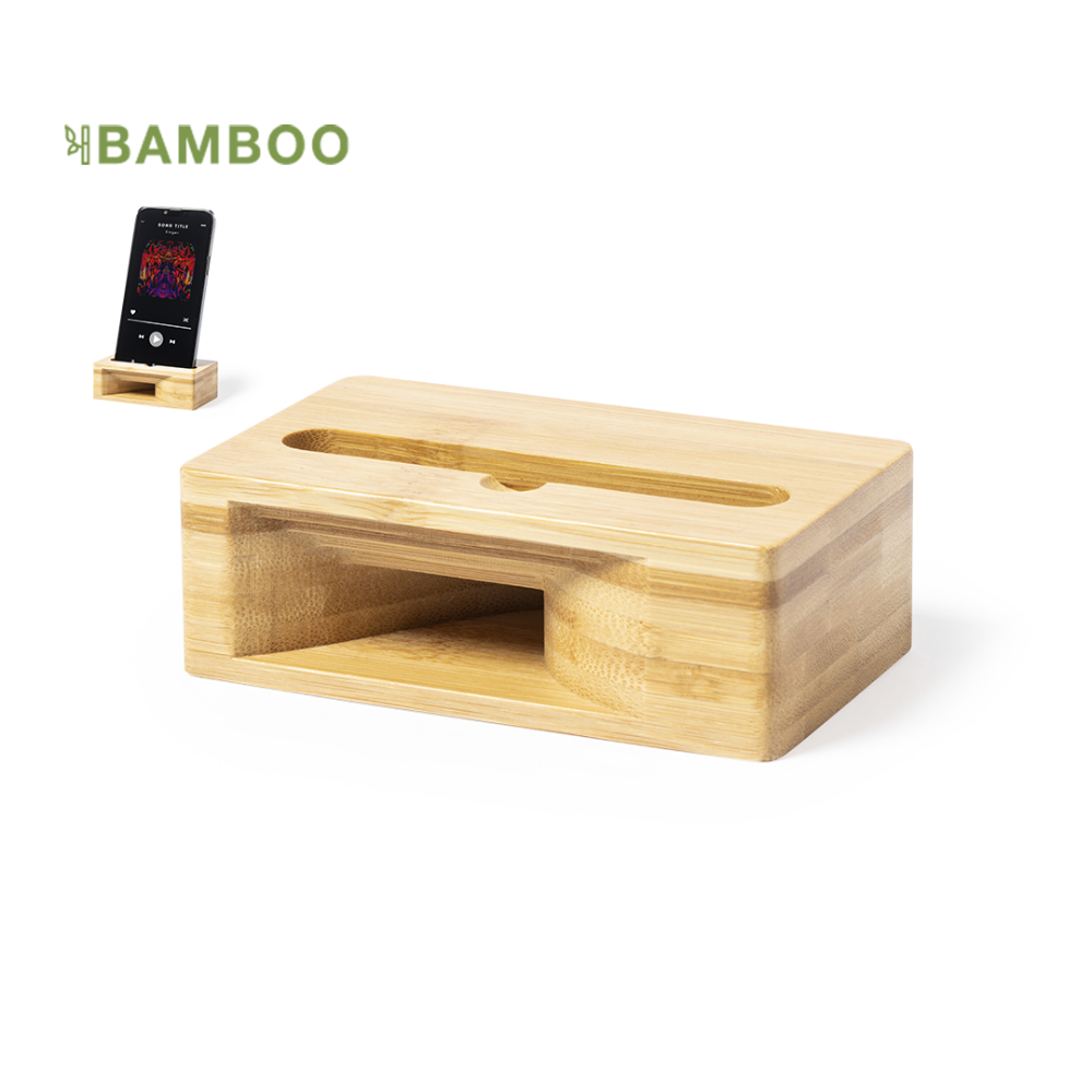 Supporto per smartphone amplificatore del suono in bambù - Monterosso Al Mare