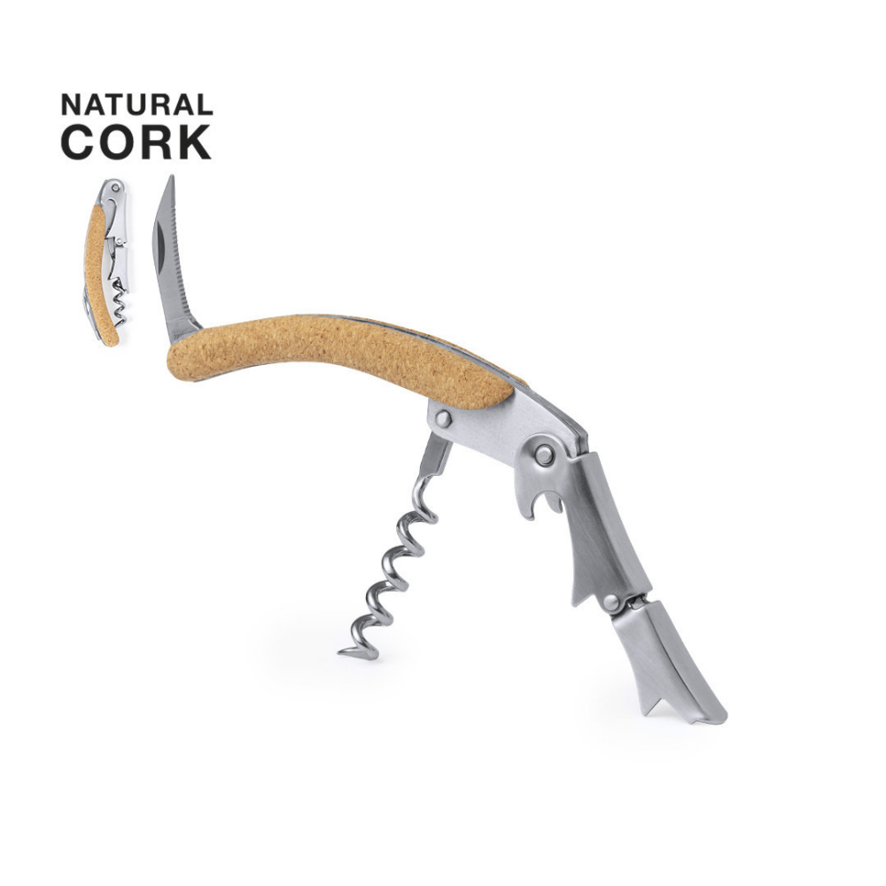 A corkscrew made from stainless steel equipped with two levers - Ellesmere Port