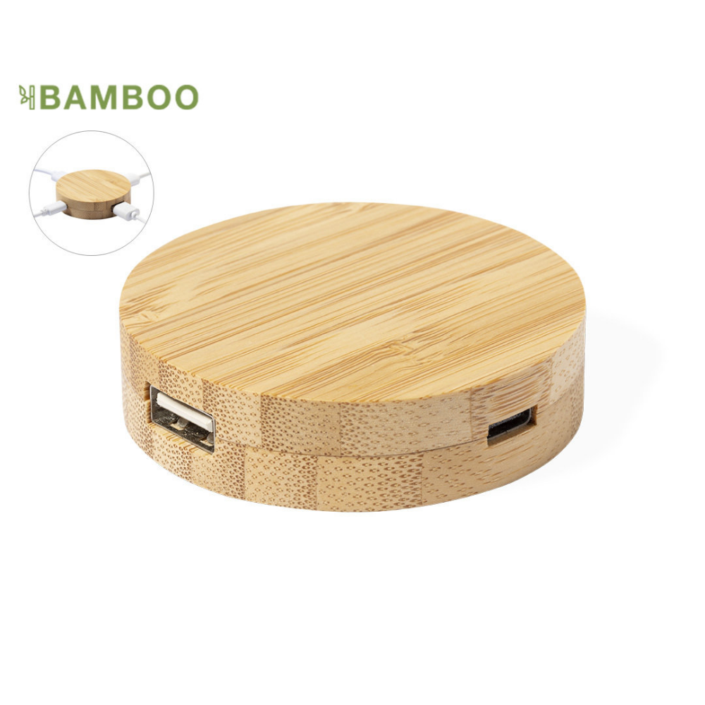 Hub USB en Bambou