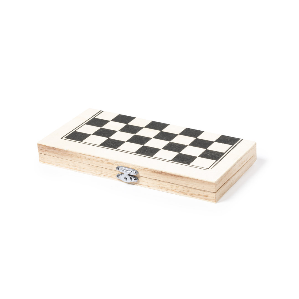 Set di scacchi in legno di pino pieghevole - Montagano