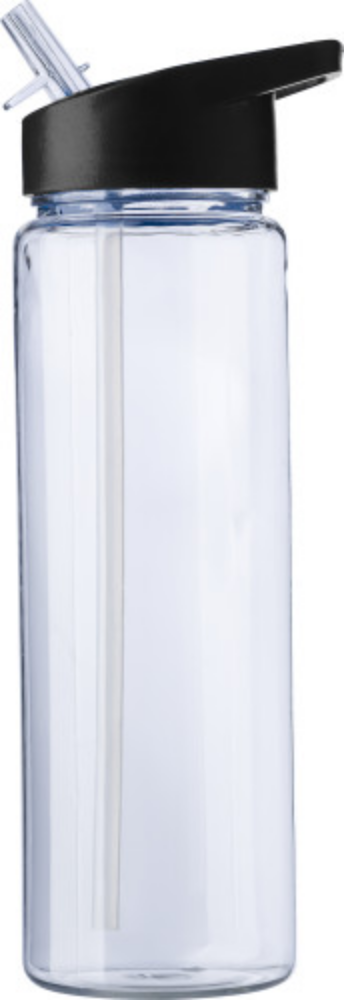 Trinkflasche mit faltbarem RPET-Strohhalm
