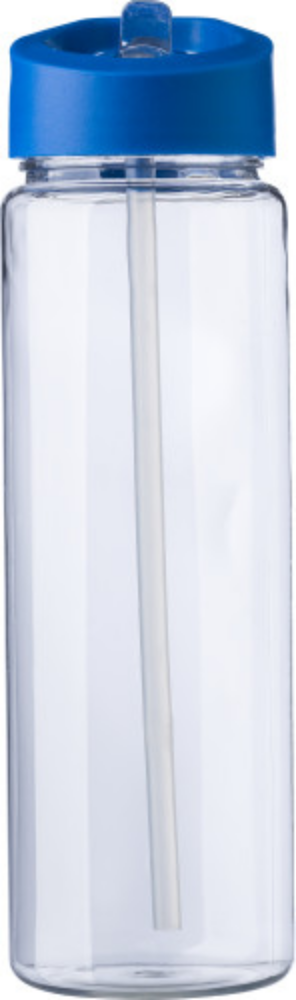 Trinkflasche mit faltbarem RPET-Strohhalm
