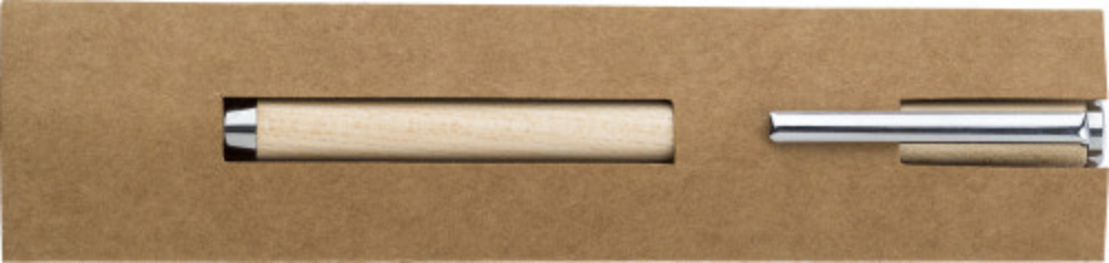 Penna a sfera in legno d'acero con torsione - Pescocostanzo