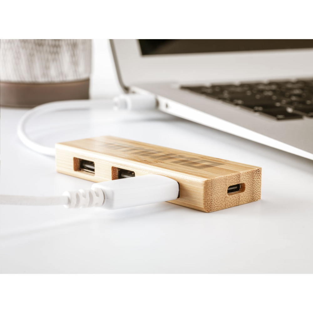 Bambus USB-Hub - Großlobming