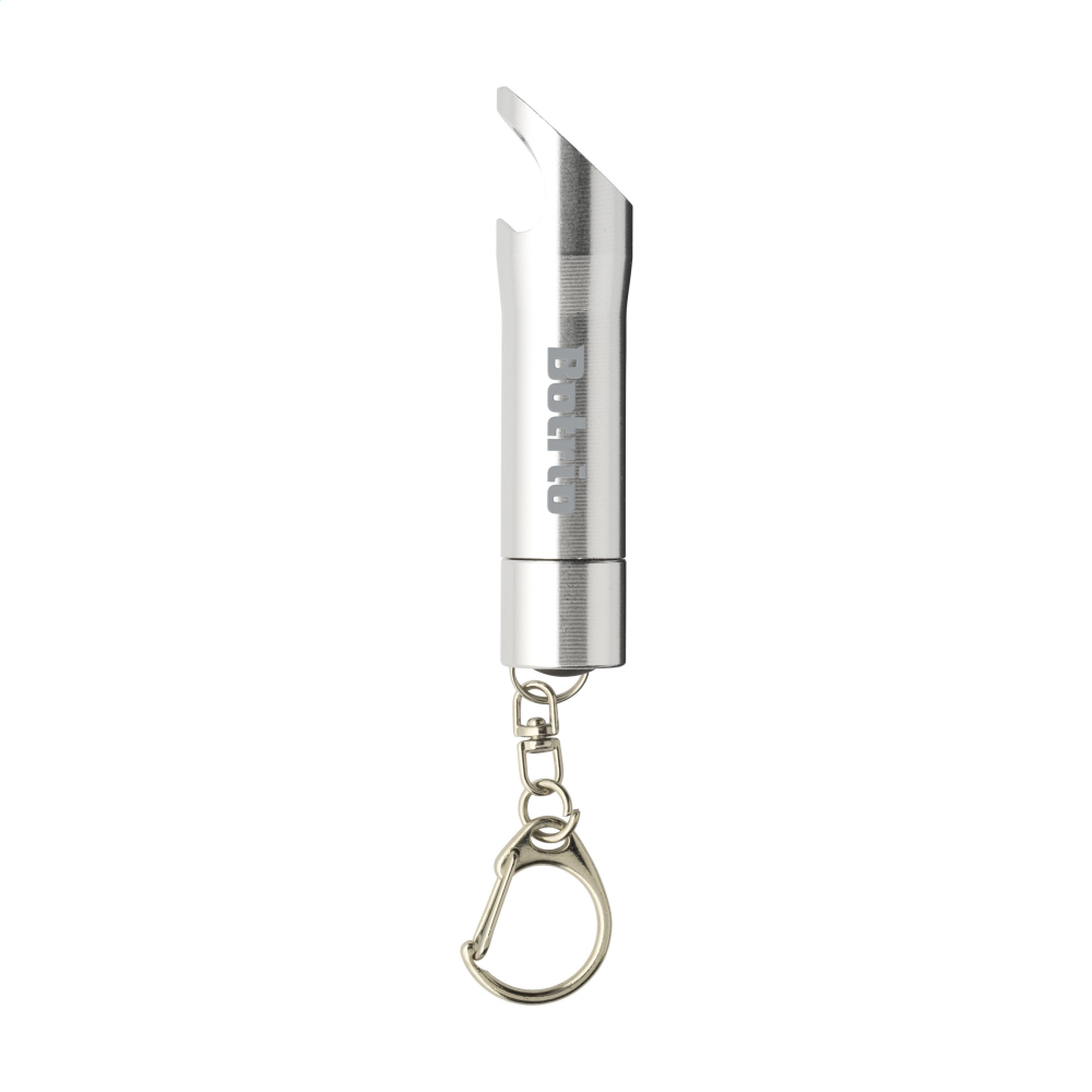Aluminum flashlight with carabiner clip and bottle opener - Ashendon - Osgathorpe