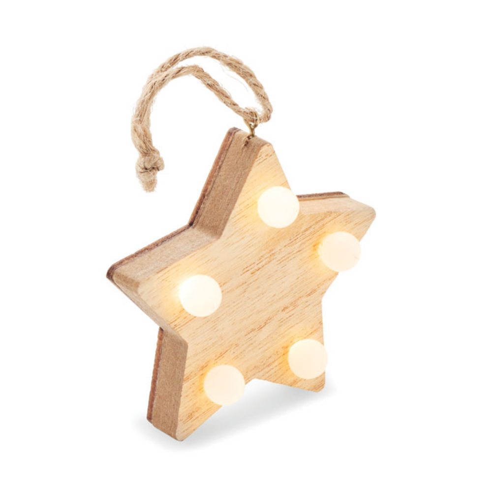 Stella in legno con luci LED - Montepulciano