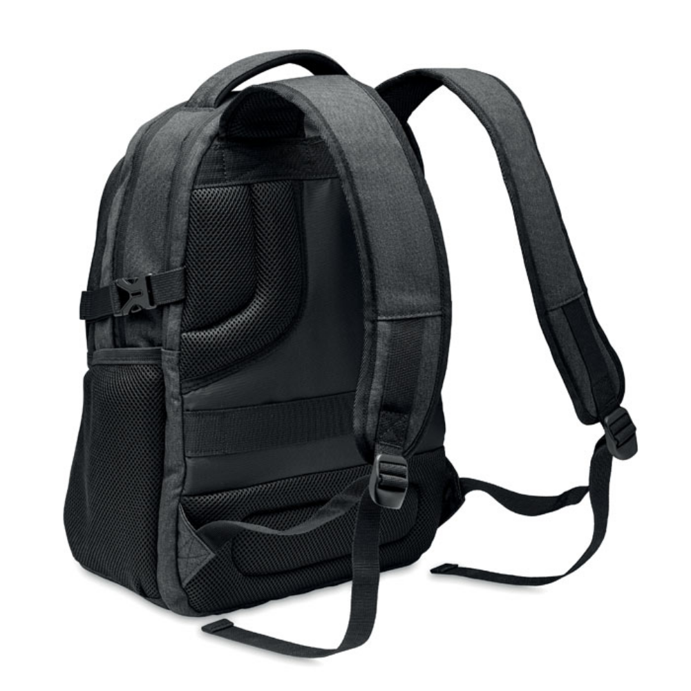 This is a 15-inch laptop backpack made from RPET polyester. The style name is Dalston. - Zeals