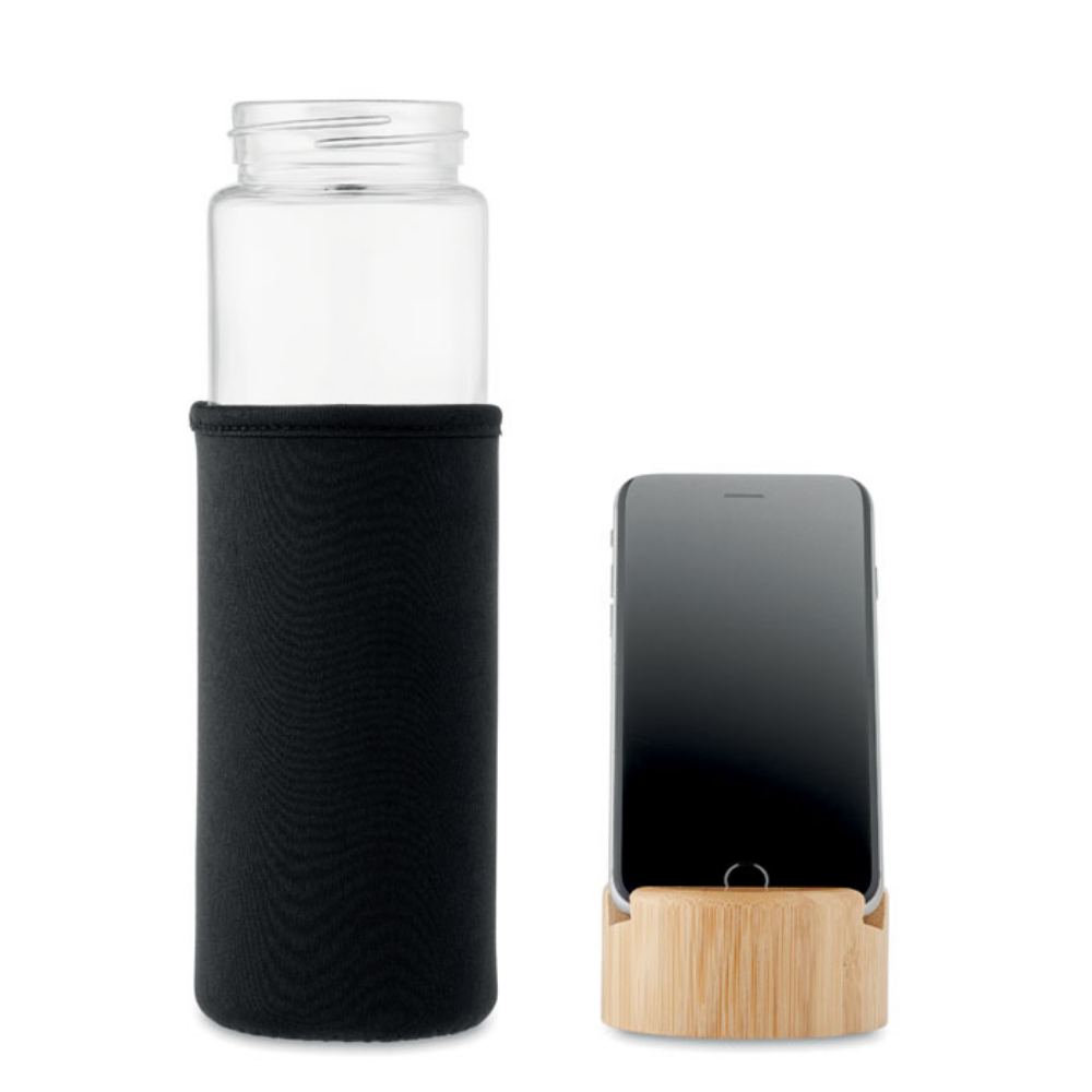 Glass Bottle with Bamboo Sleeve - Combe - Downton