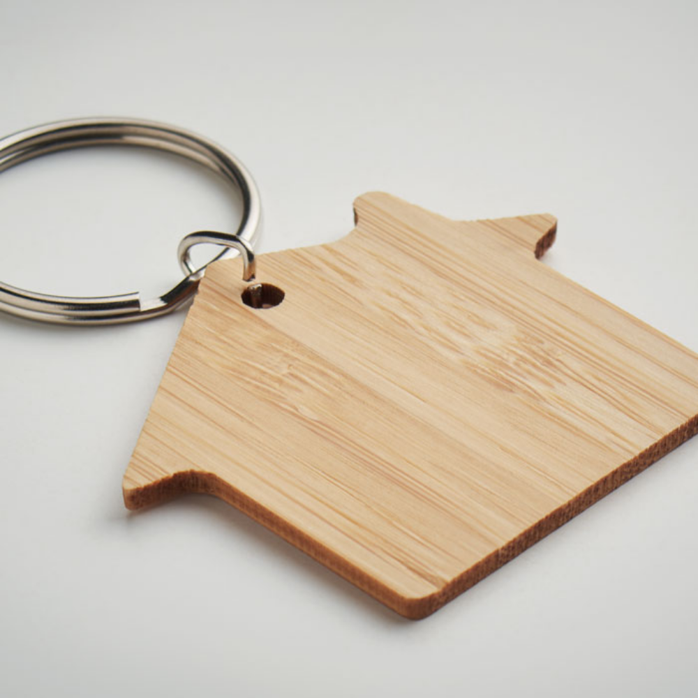 A keychain featuring a design made from bamboo, typically used as a decorative item for your home keys. - Corfe Castle