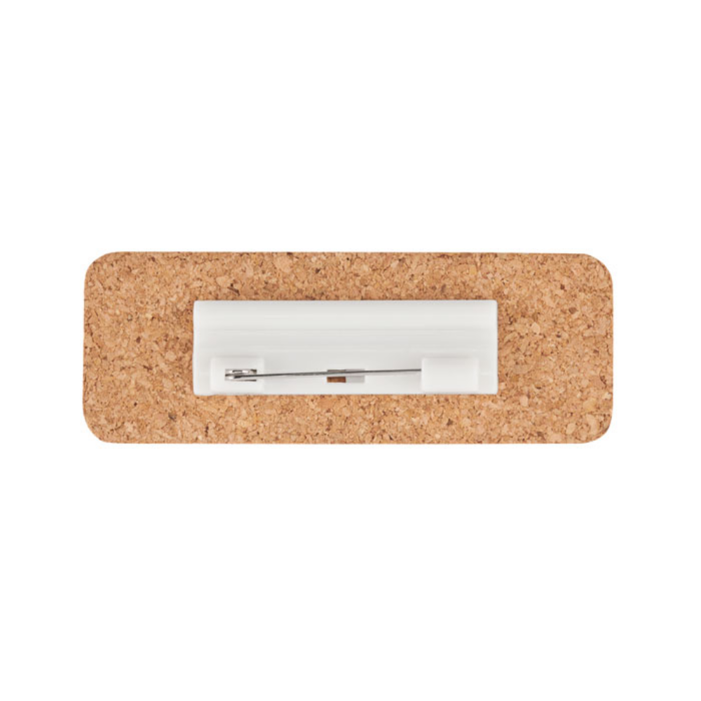 VillageName - Name Tag Holder with Natural Cork Needle Buckle - Oldham
