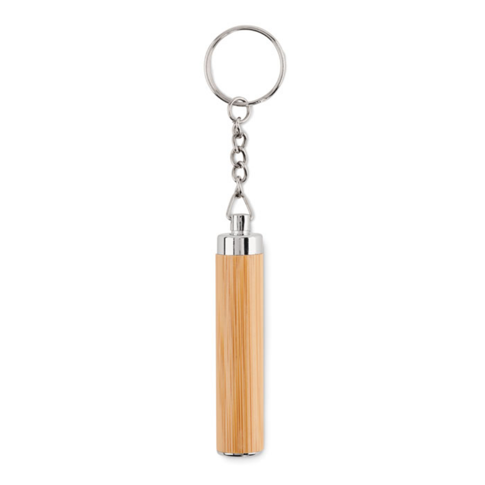 Bambus LED Taschenlampe Schlüsselanhänger - 