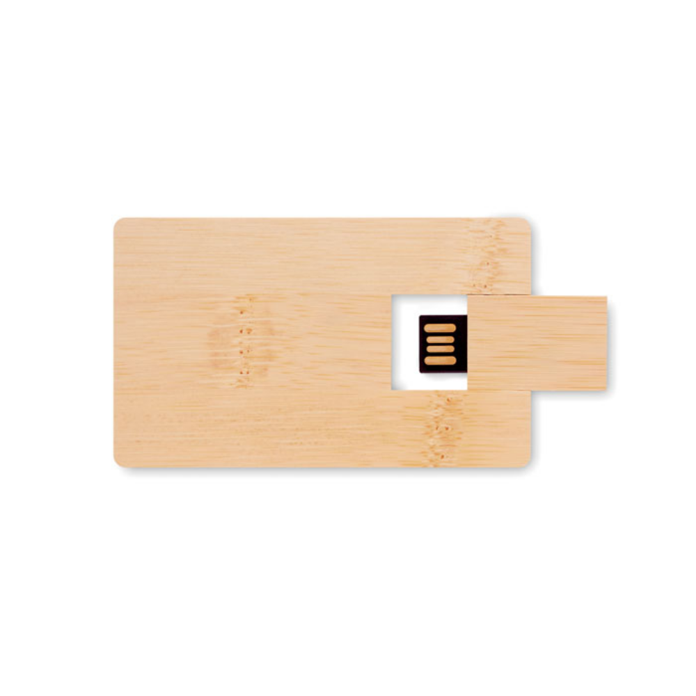 A bamboo-themed, Bray brand USB stick - Twycross