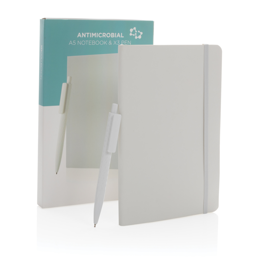 Antimikrobielles Softcover-PU-Notizbuch und X3 Stiftset - Braunau am Inn