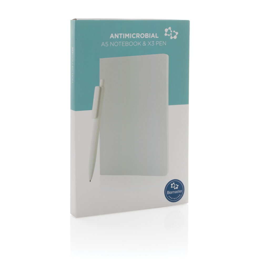 Antimikrobielles Softcover-PU-Notizbuch und X3 Stiftset - Braunau am Inn