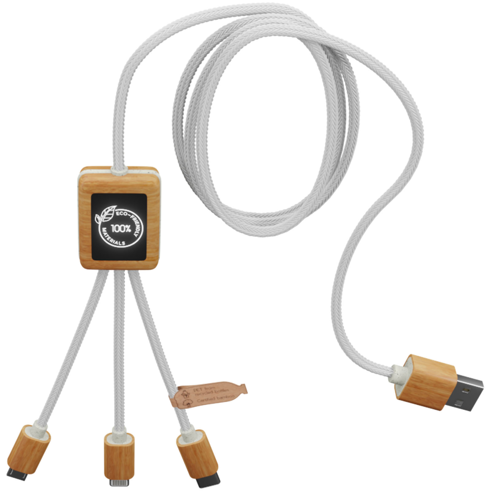 EcoCharge 3-in-1 Charging Cable with Light-Up Logo - Stanton Prior - Acton Burnell